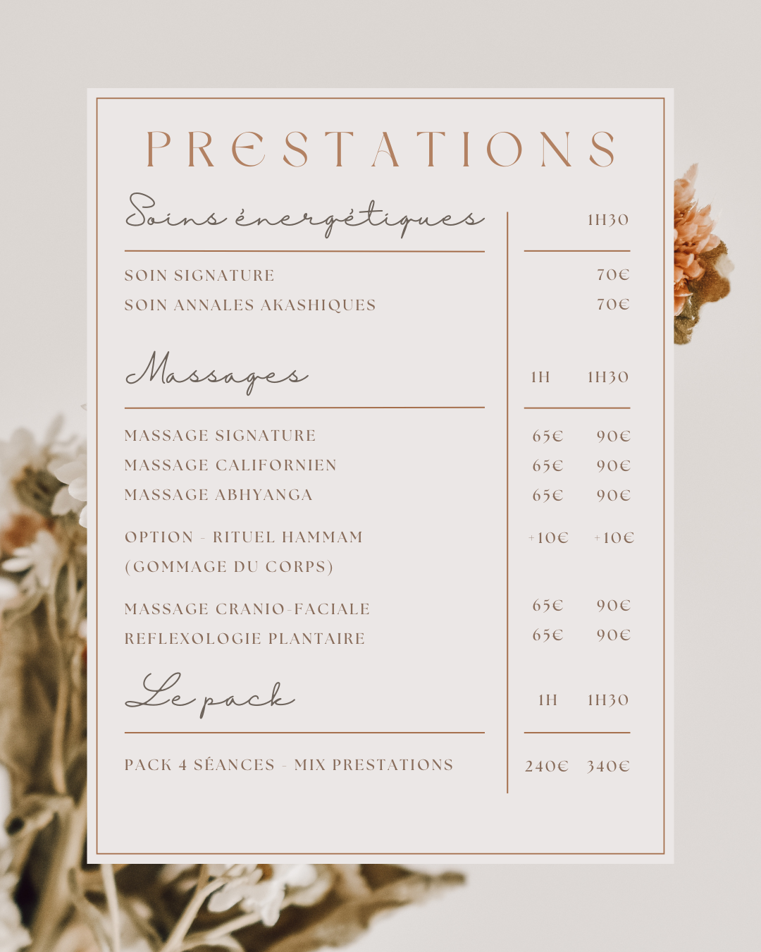 massages et soins holistiques